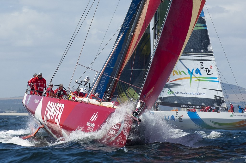 Camper with Emirates Team New Zealand in the Cape Town in Port race of the Volvo Ocean Race 2011 - 2012. 10/12/2011 © Emirates Team New Zealand http://www.etnzblog.com